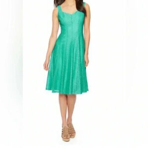 Danny & Nicole Sleeveless Lace Fit & Flare Dress